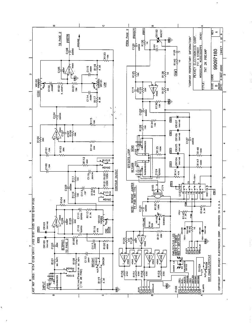 Peavey TNT 2K Schematics