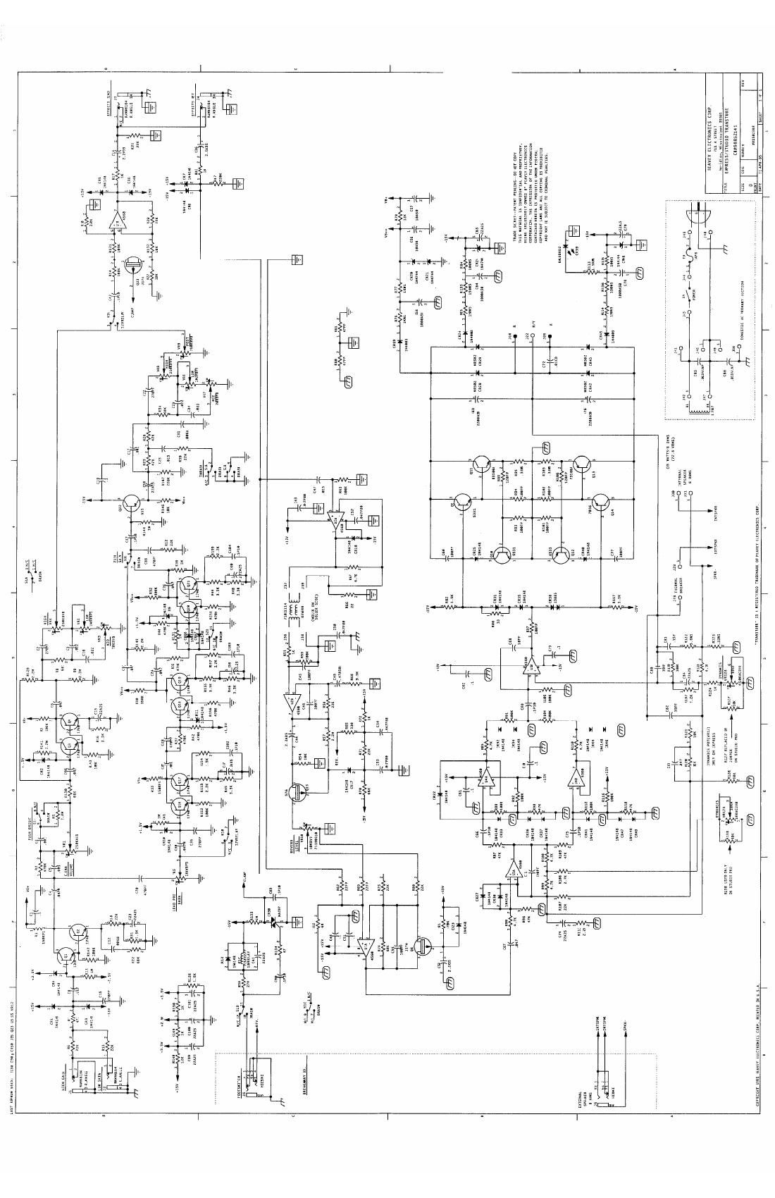 Peavey Transtube Express Studio Pro 112 Schematics