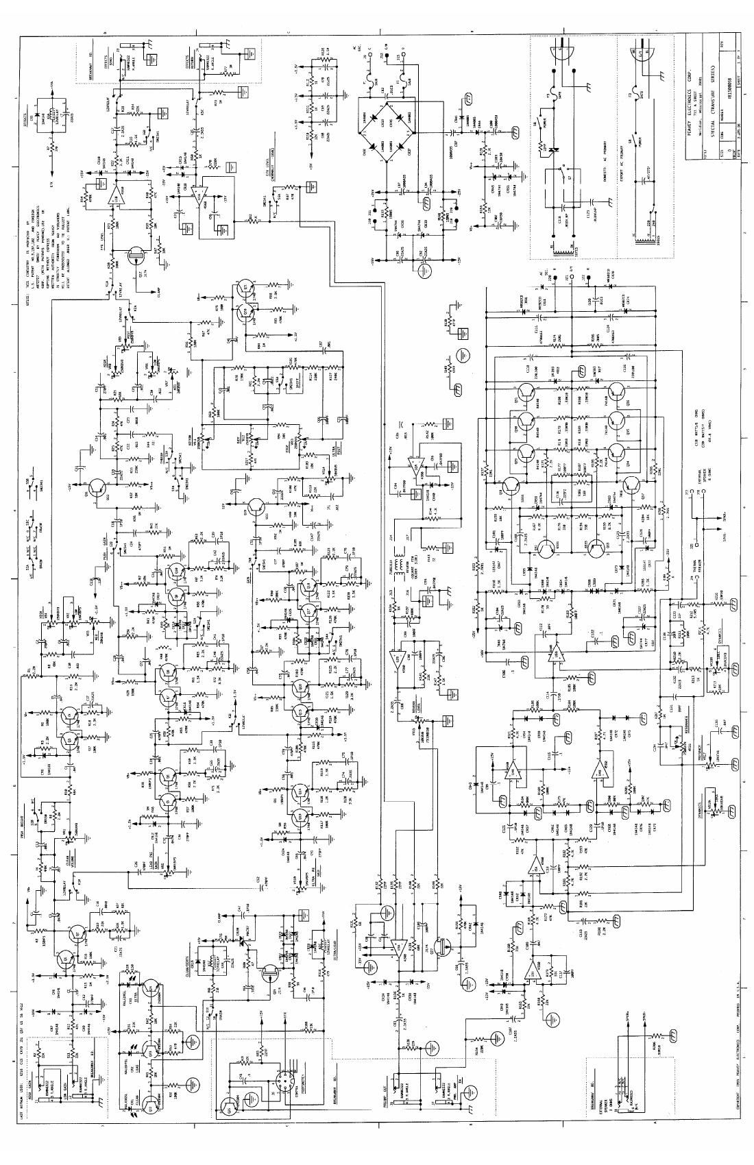 Peavey Transtube Special 212 orig 1995 schematic