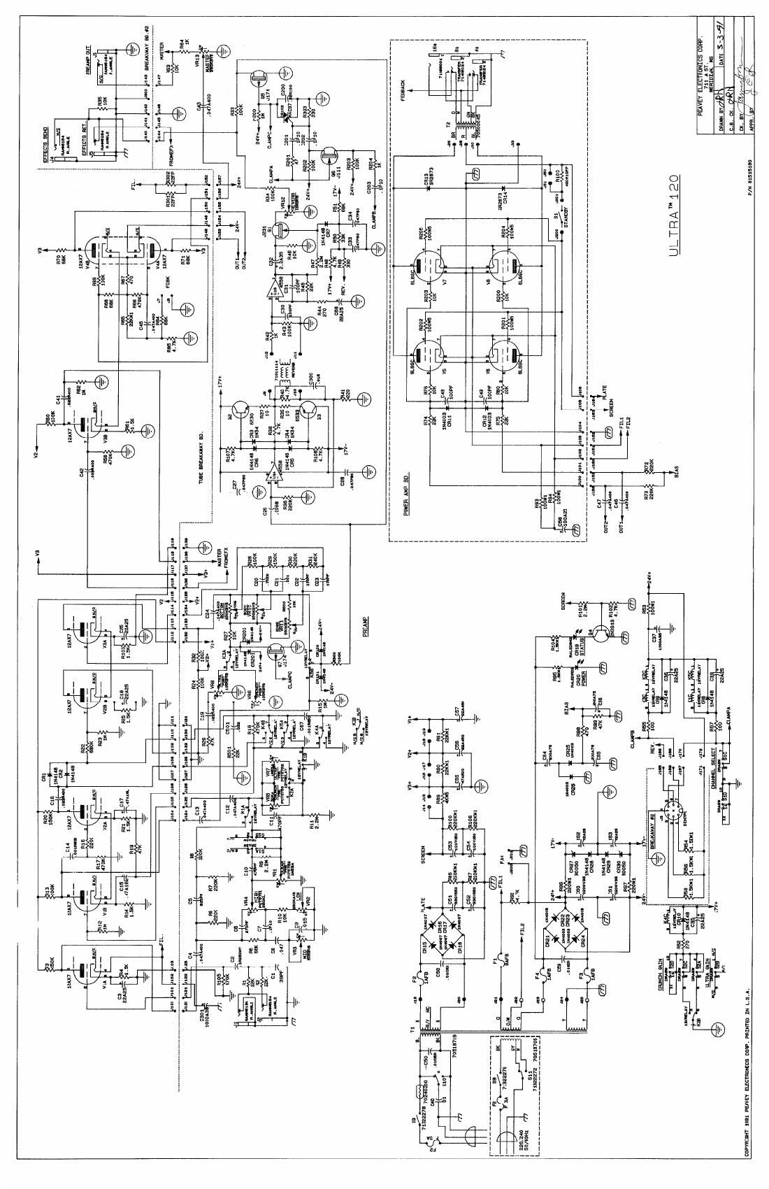 Peavey Ultra 120 Schematic