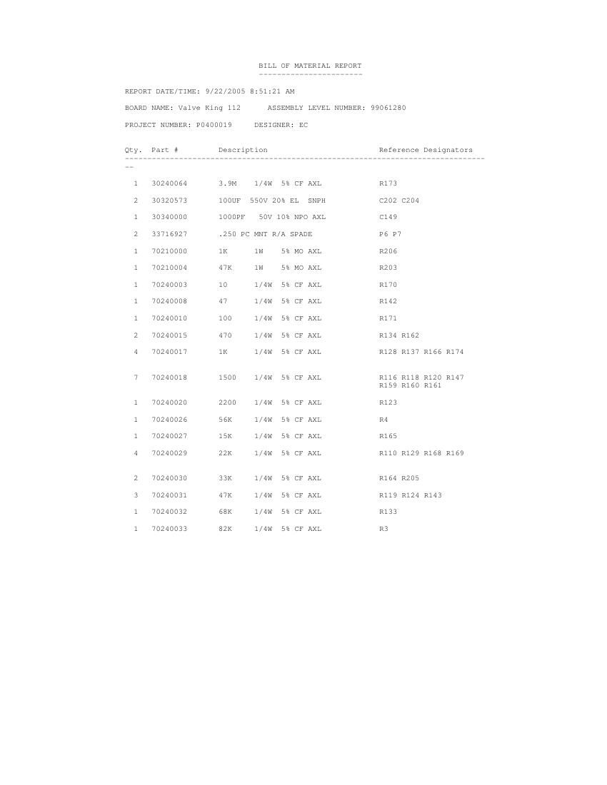 Peavey Valve King 50 112 Service Manual