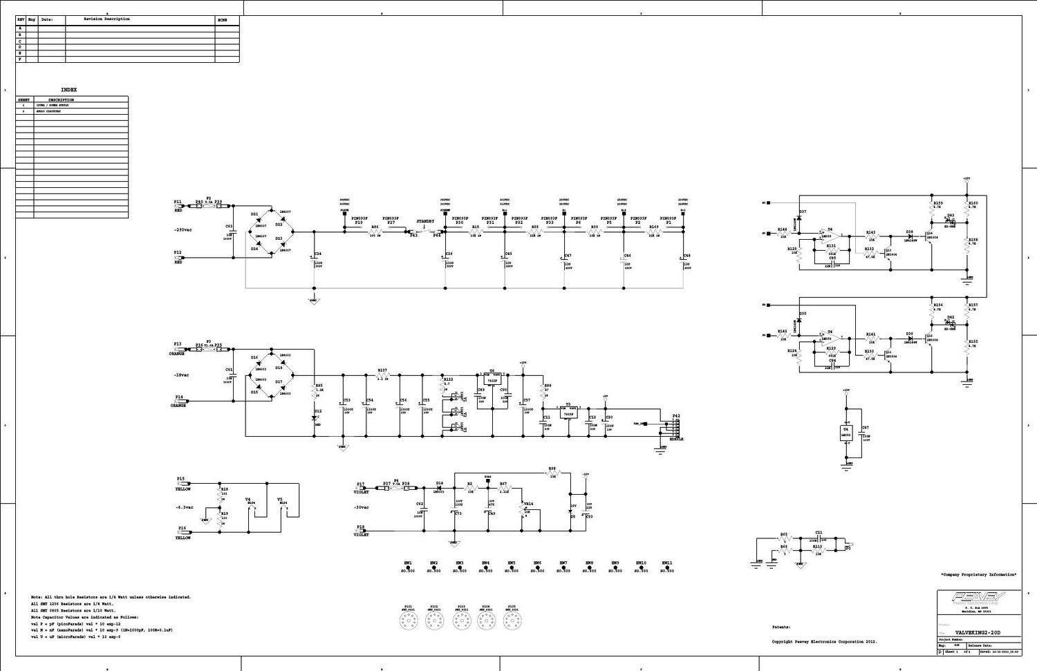 Peavey Valve King II 20W Schematics