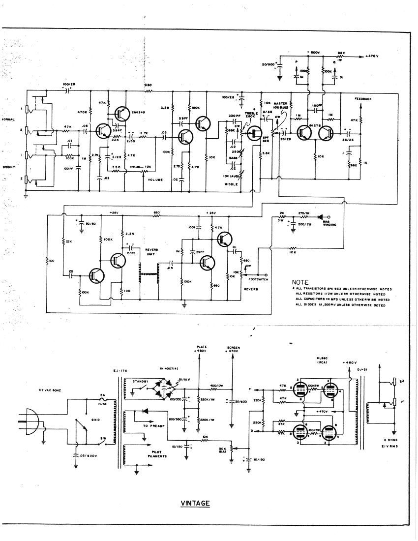 Peavey Vintage SS Preamp Schematic