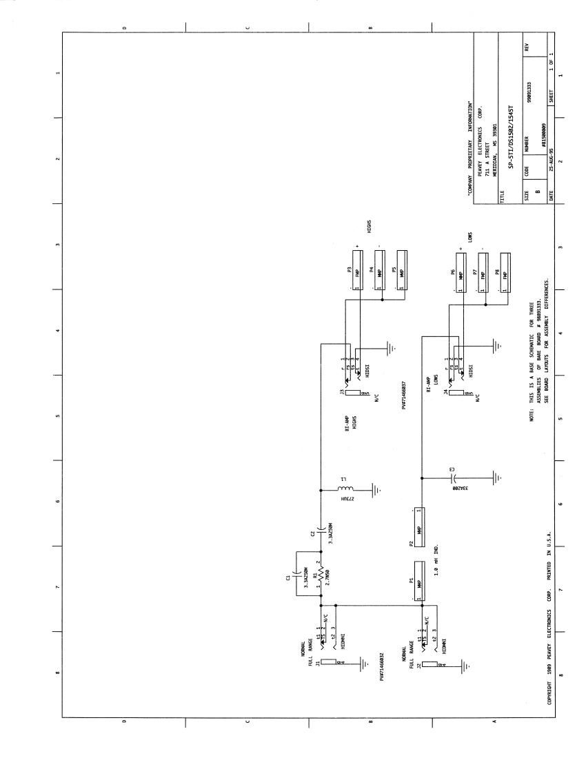 Peavey sp 5G Crossover Schematic
