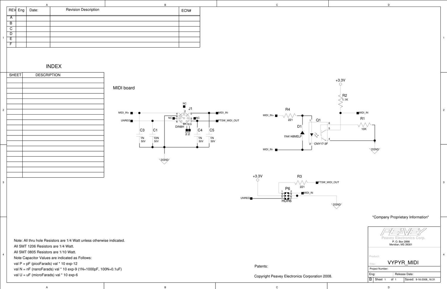 Peavey Vypyr Midi Board Schematic