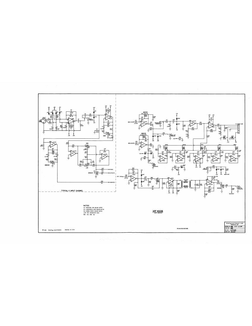 Peavey XR 400B Schematics