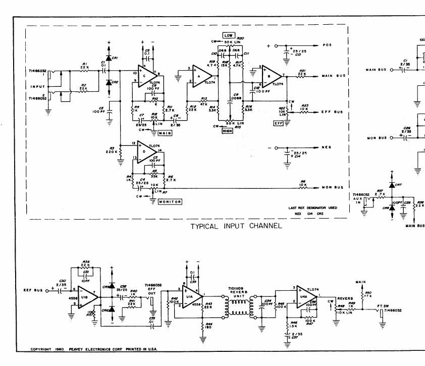 Peavey XR 500 Schematics