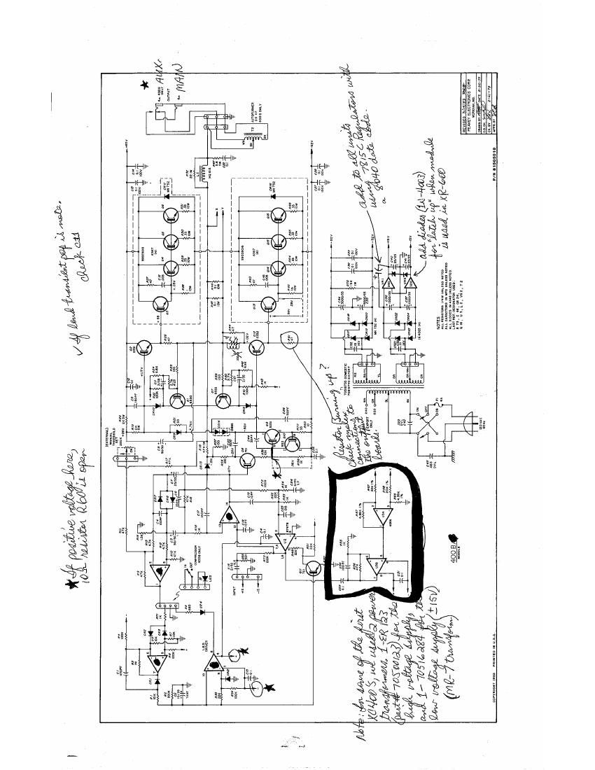 Peavey XR 600 2 79 Schematics