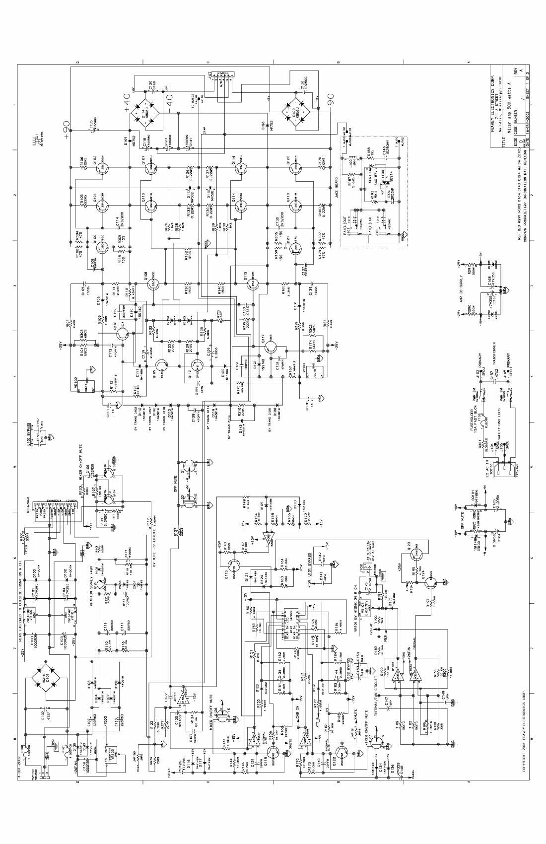 Peavey XR 696 XR800F Power Amp Schematics