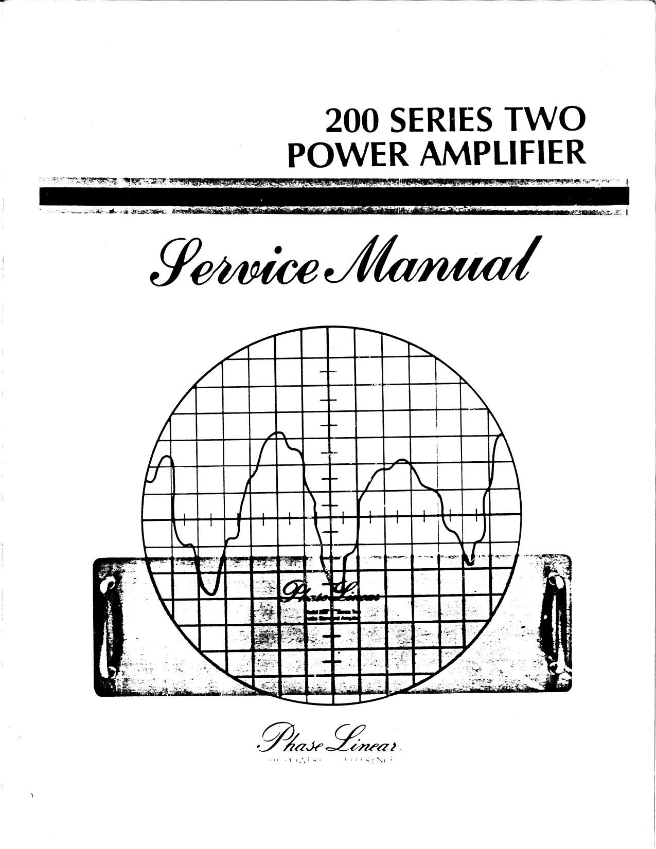 Phase Linear 200 S2 Service Manual