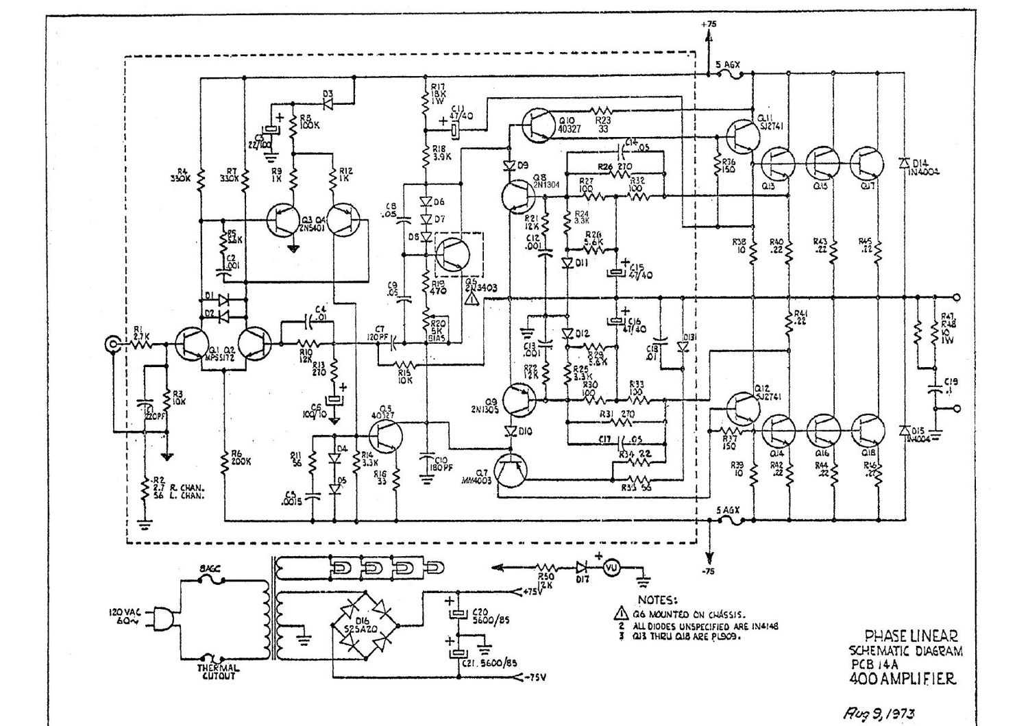 Phase Linear 400 Schematic