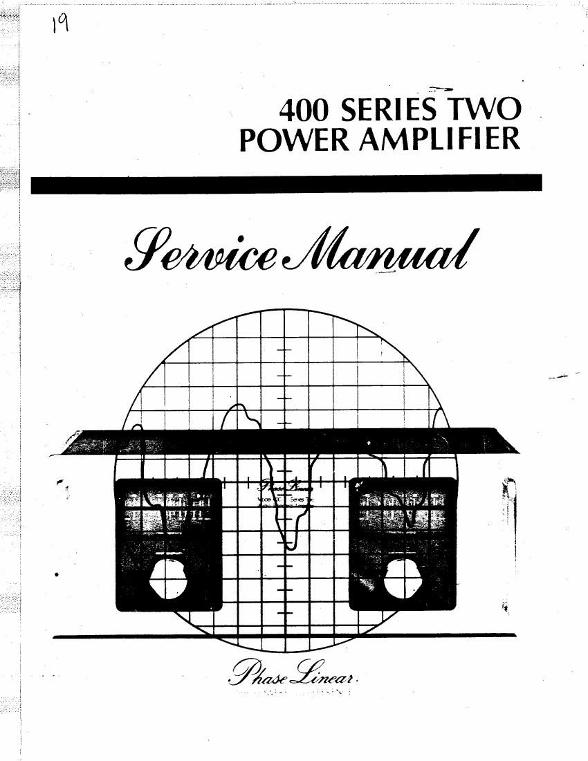 phase linear 400 MKII Service Manual version