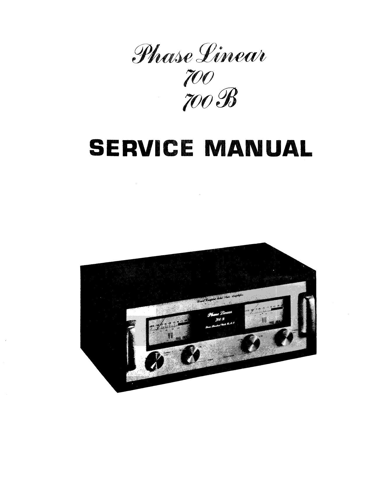 Phase Linear 700 700B Service Manual
