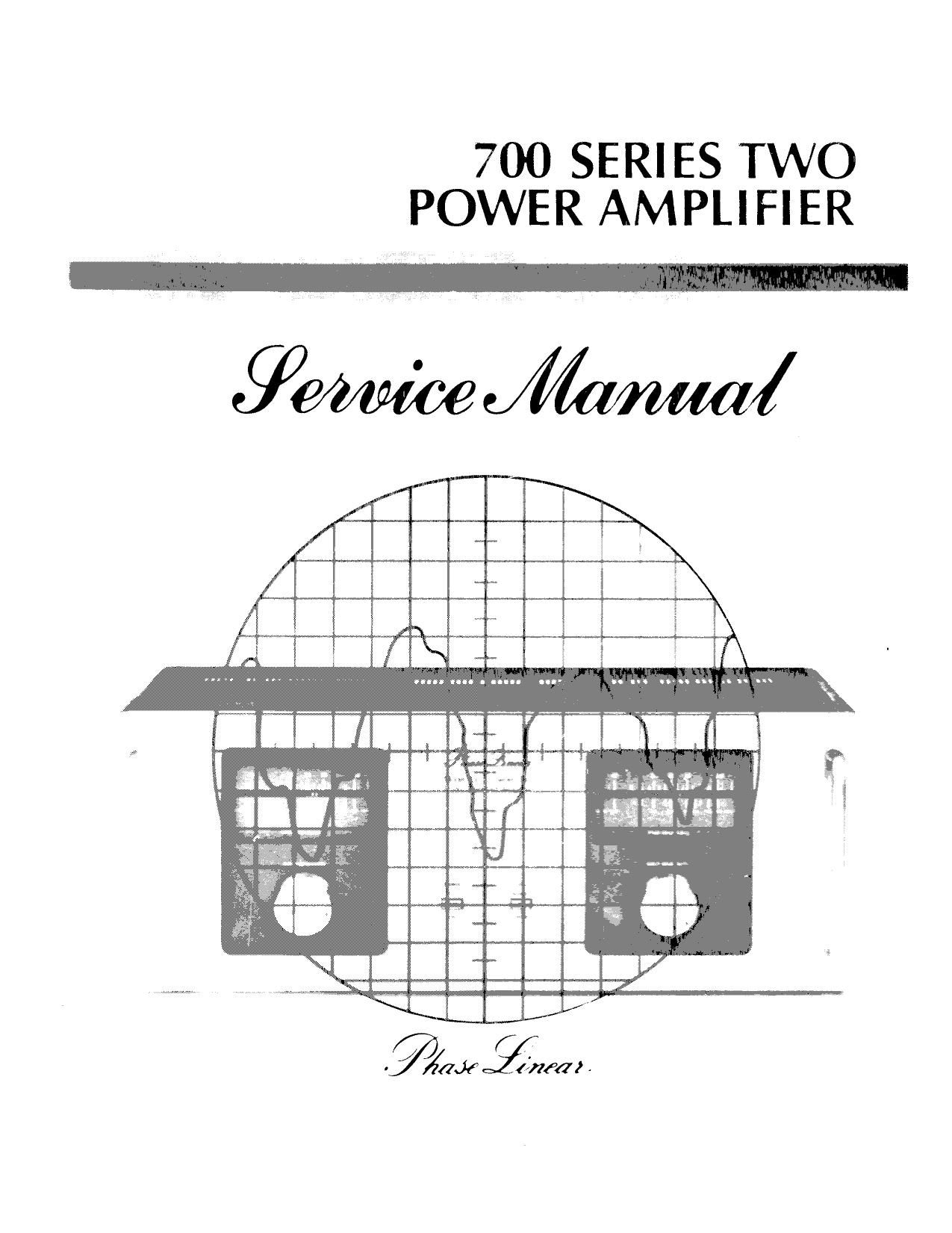 Phase Linear 700 S2 Service Manual