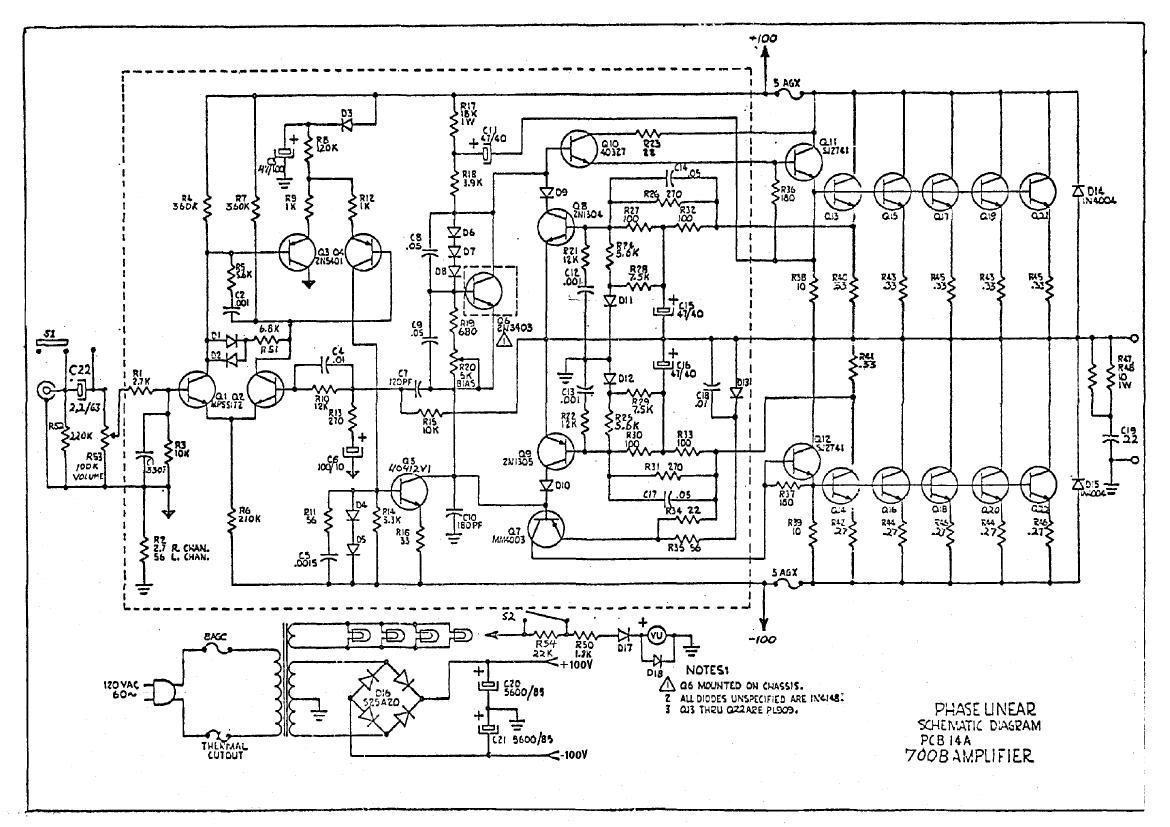 phase linear 700B Schematic
