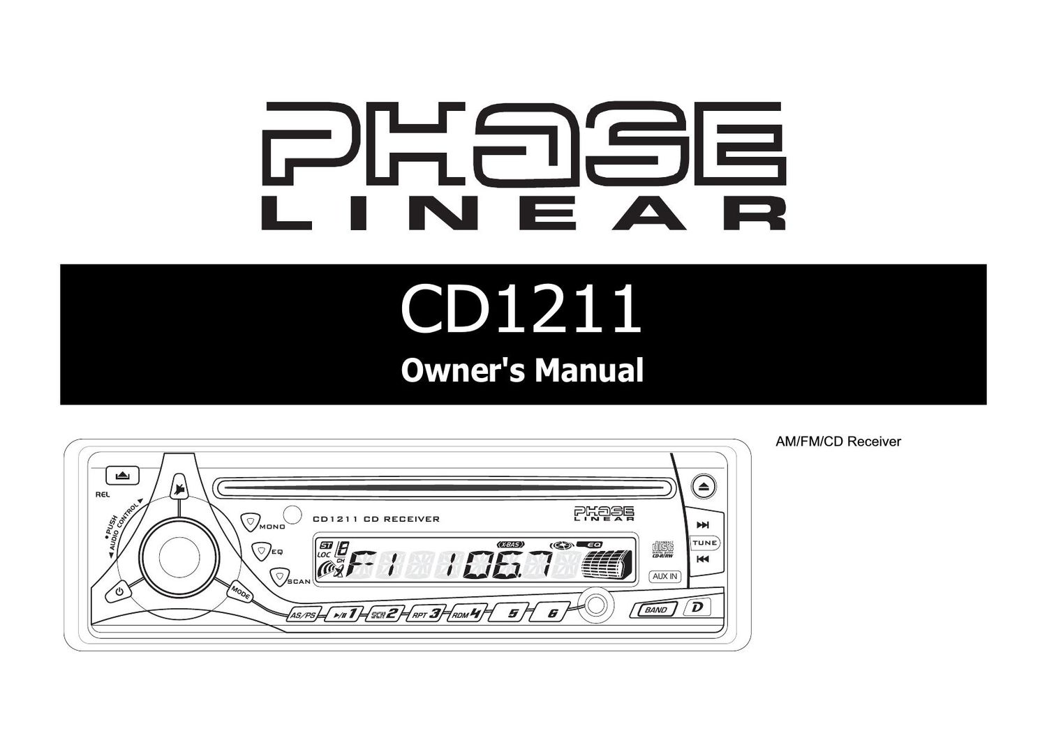 Phase Linear CD 1211 Owners Manual
