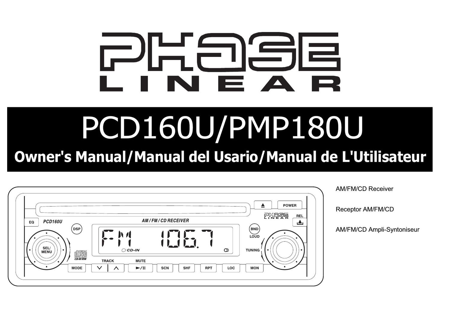 Phase Linear PCD 160U Owners Manual