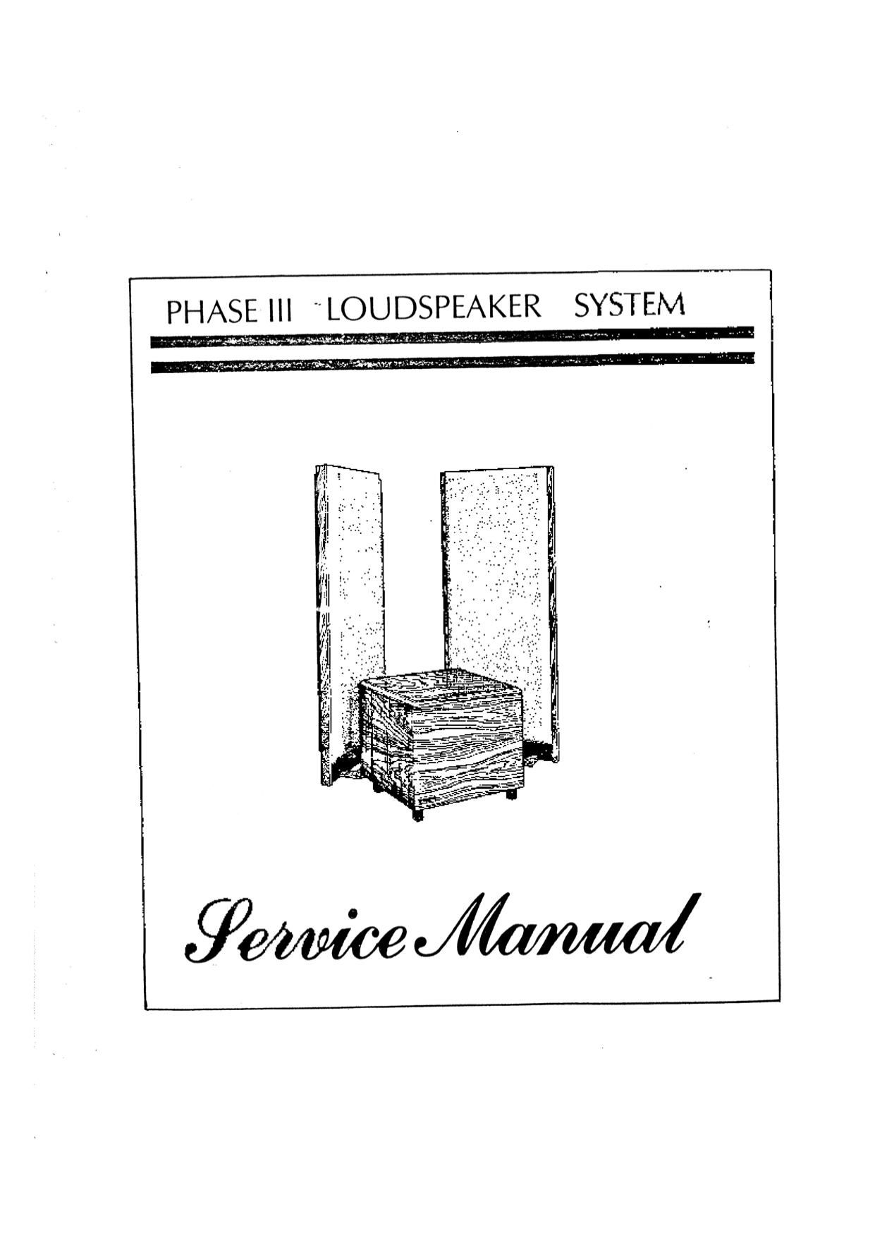 Phase Linear Phase III Service Manual