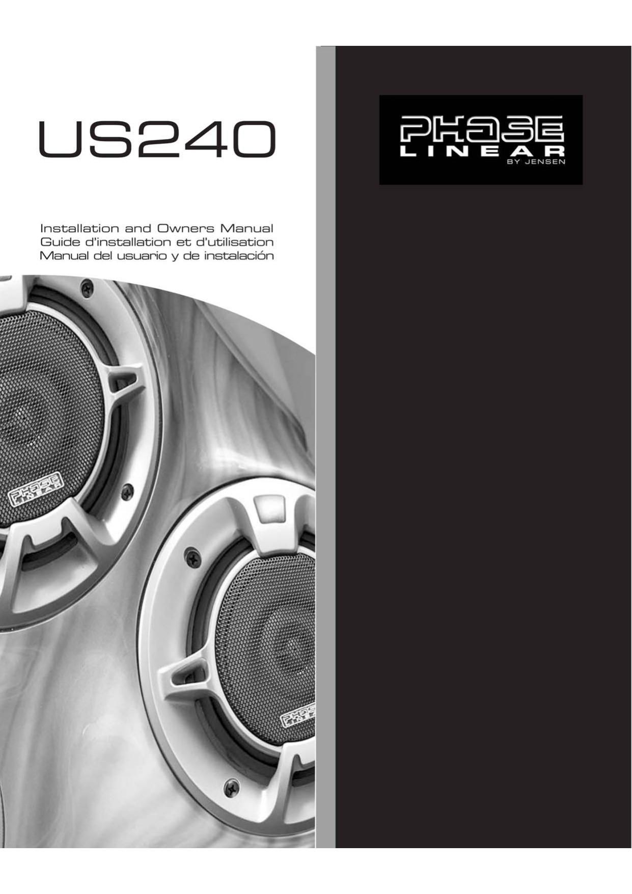 Phase Linear US 240 Owners Manual