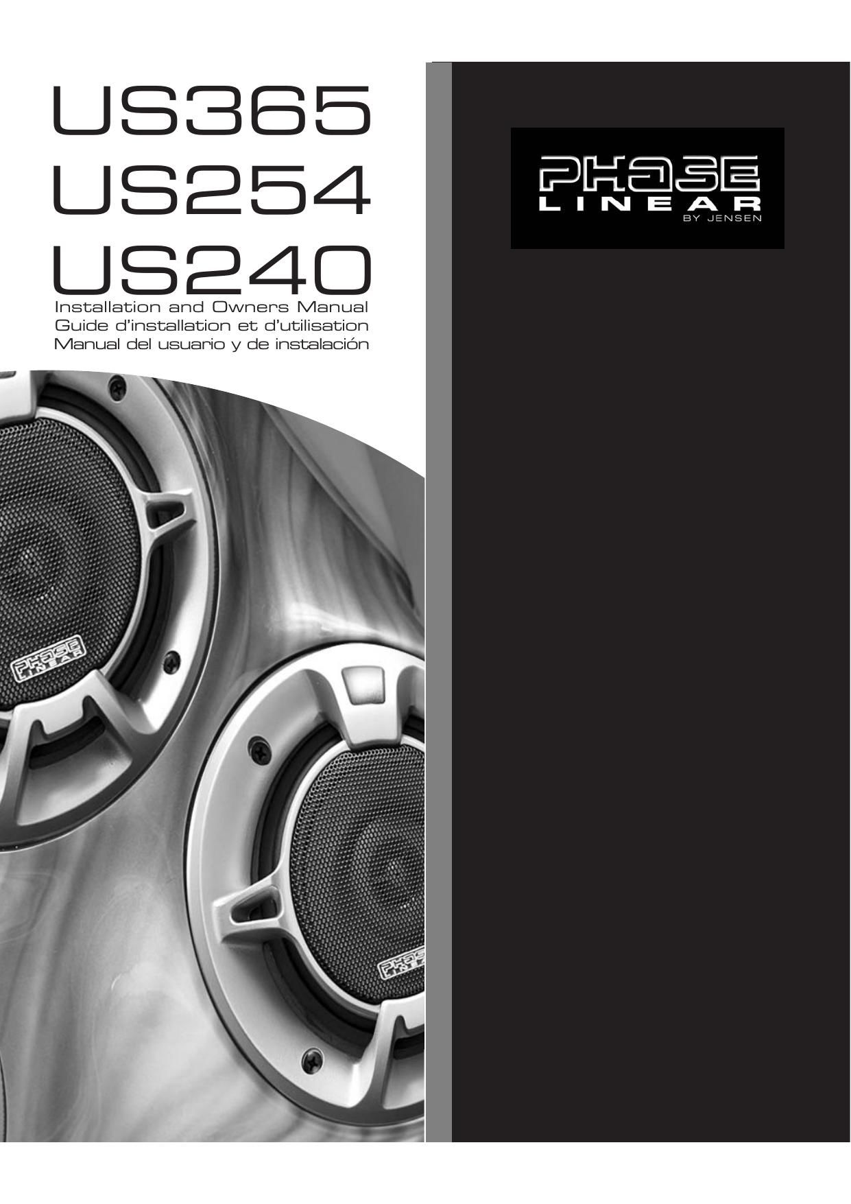 Phase Linear US 254 Owners Manual