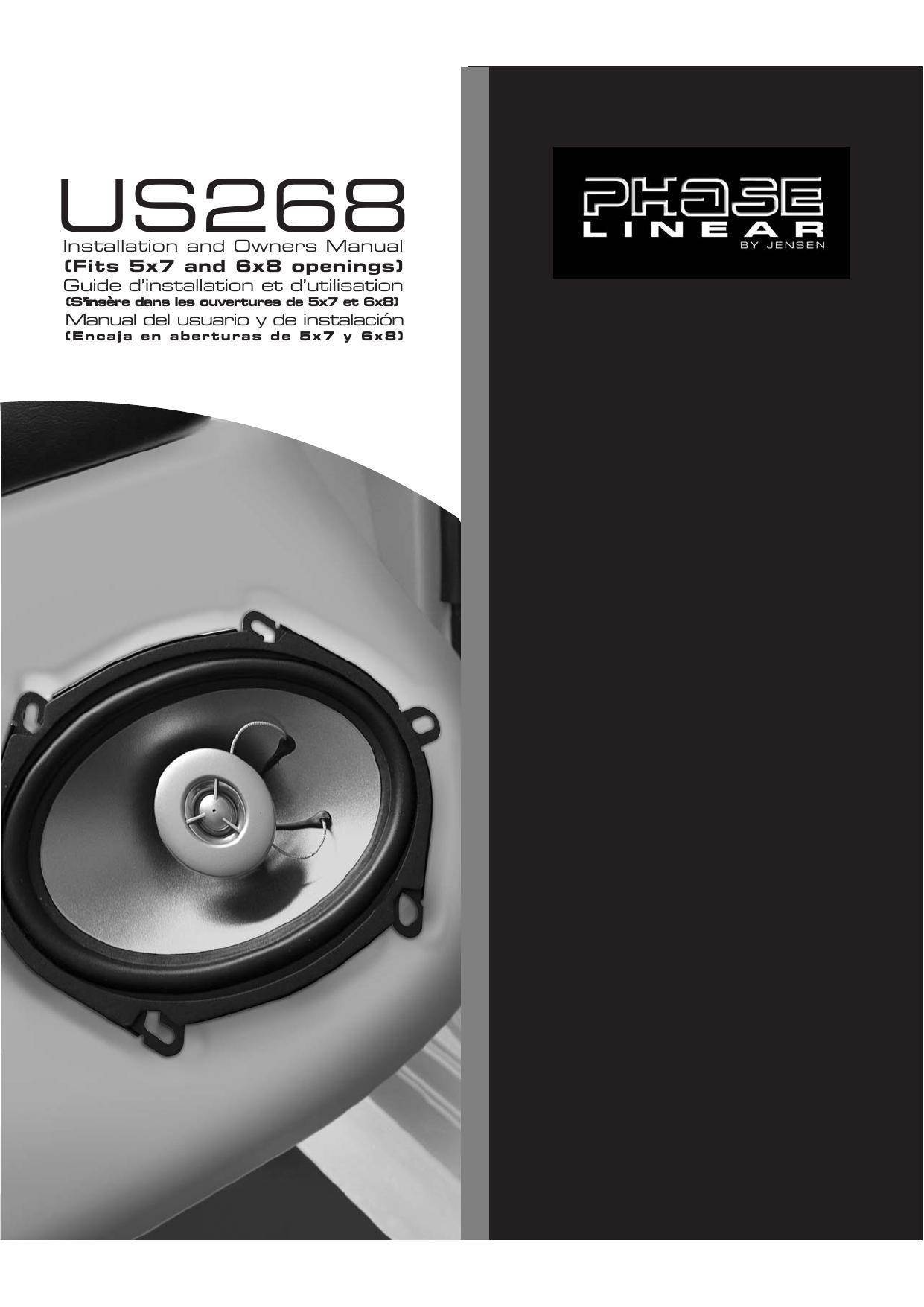Phase Linear US 268 Owners Manual