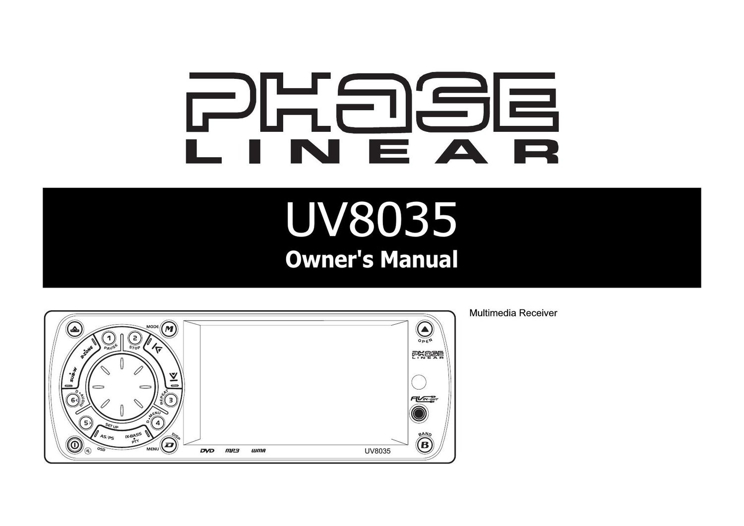 Phase Linear UV 8035 Owners Manual