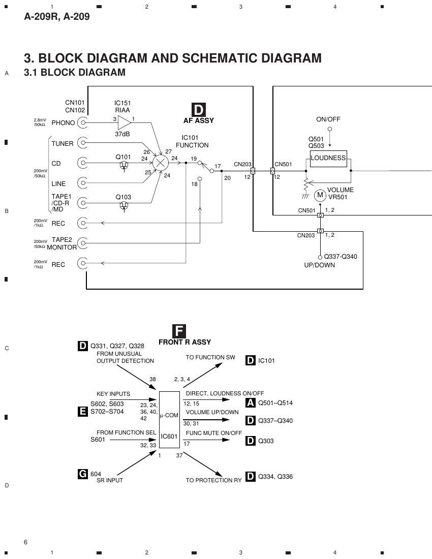 pioneer a 209 r schematic