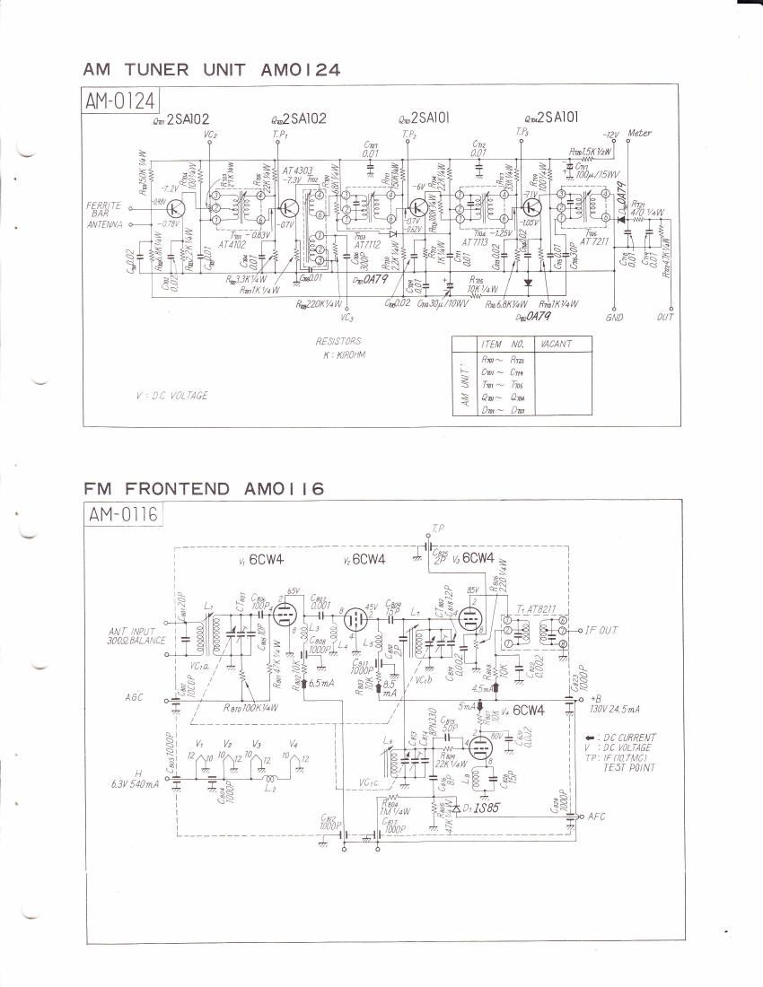 pioneer am 0124 schematic