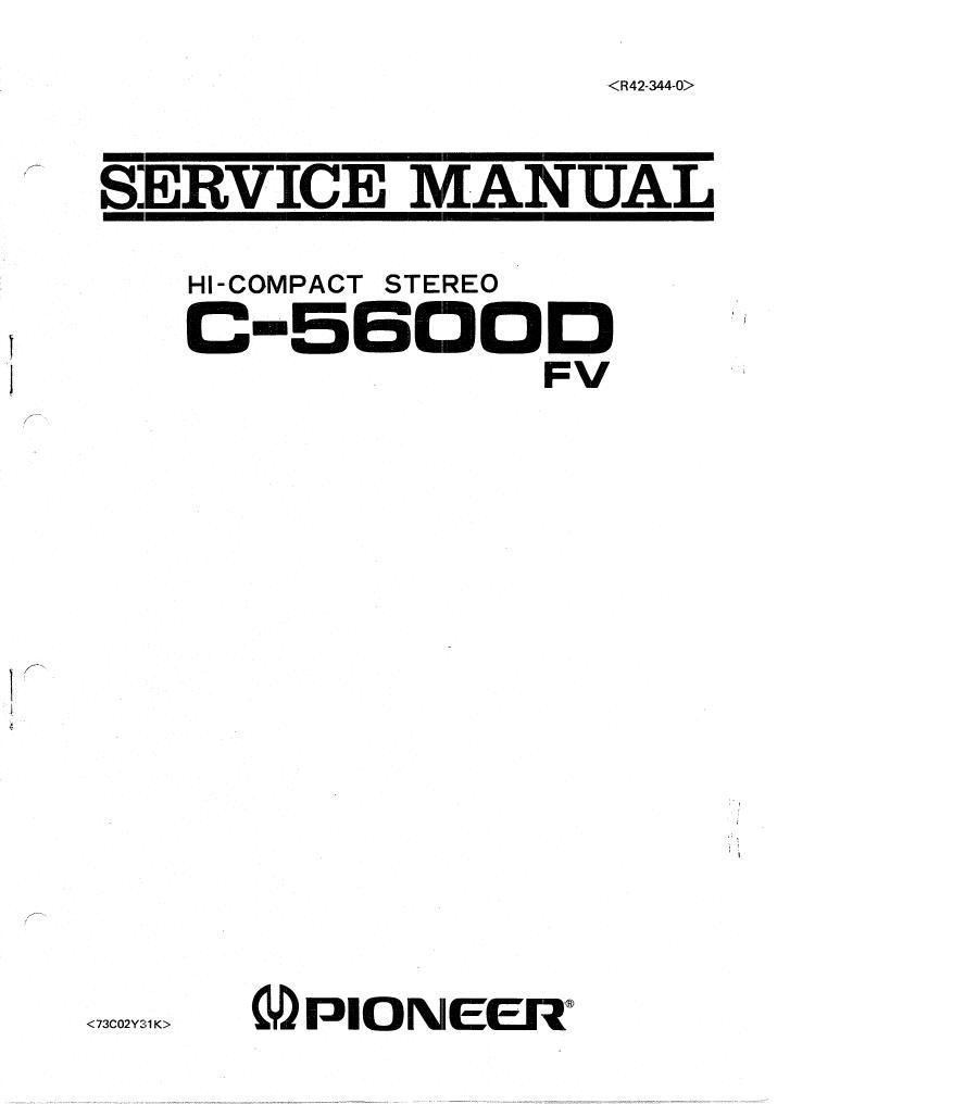 pioneer c 5600 d service manual