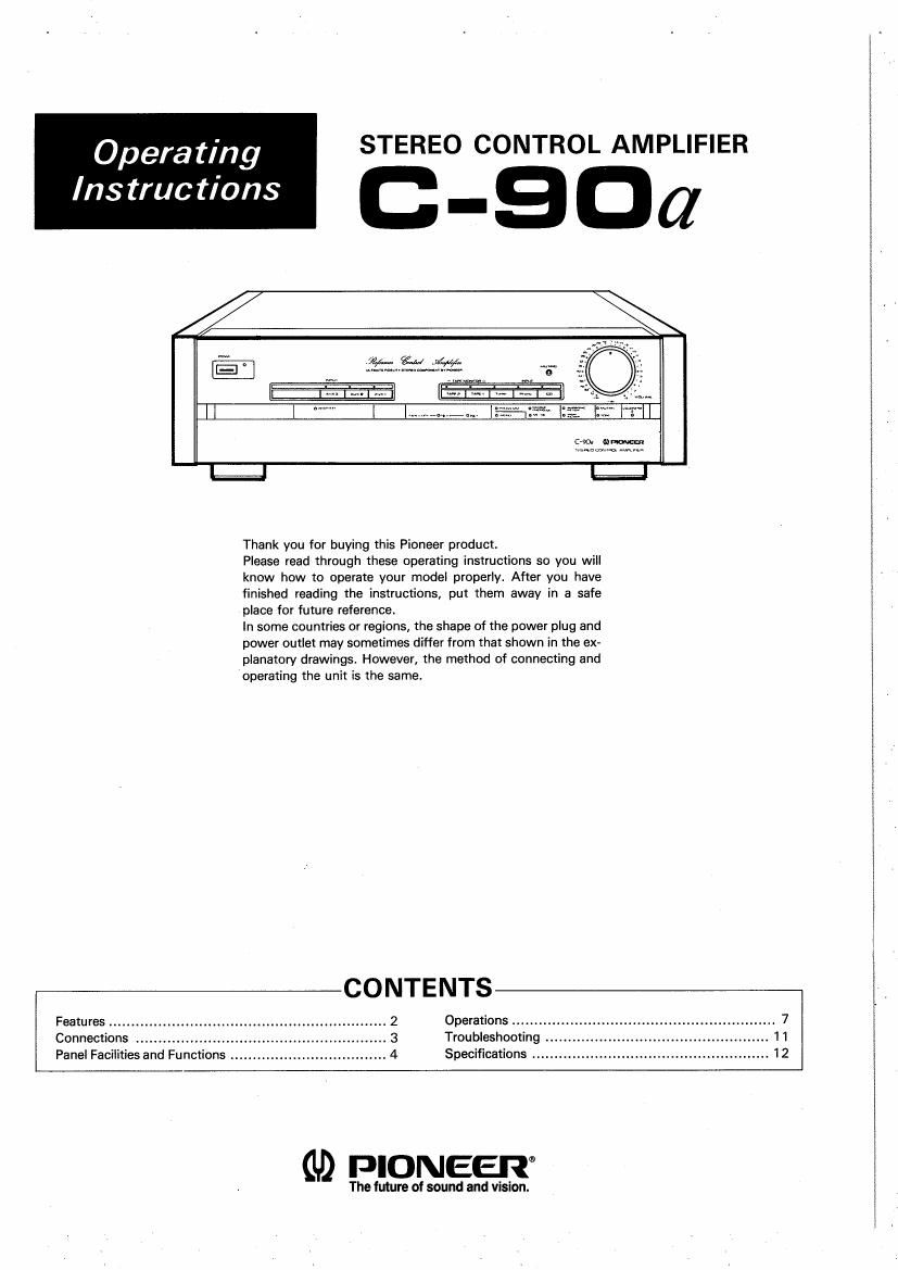pioneer c 90 a owners manual