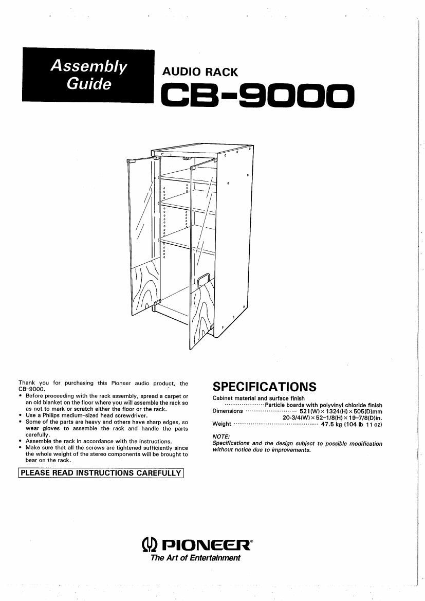 pioneer cb 9000 owners manual