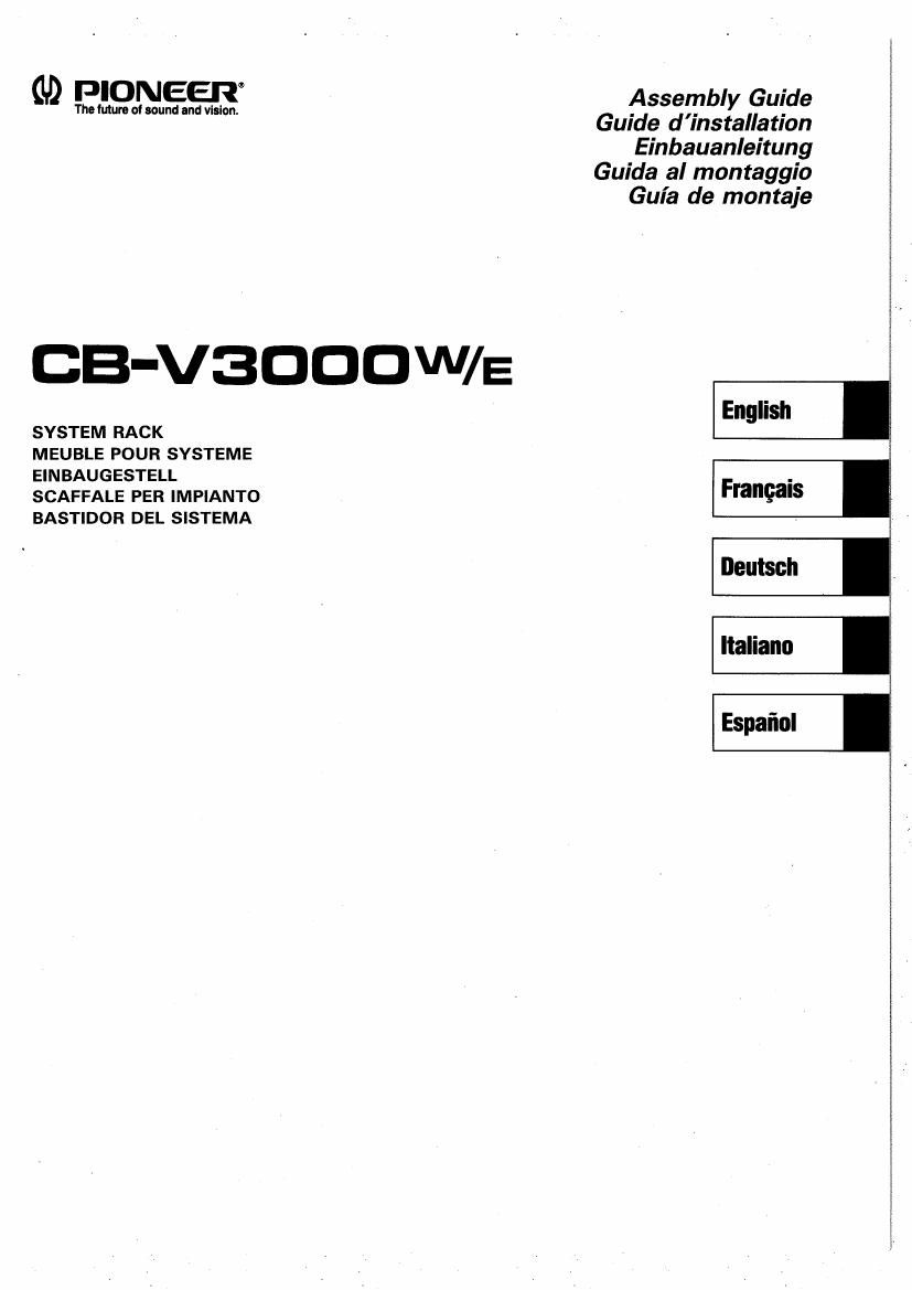 pioneer cbv 3000 owners manual