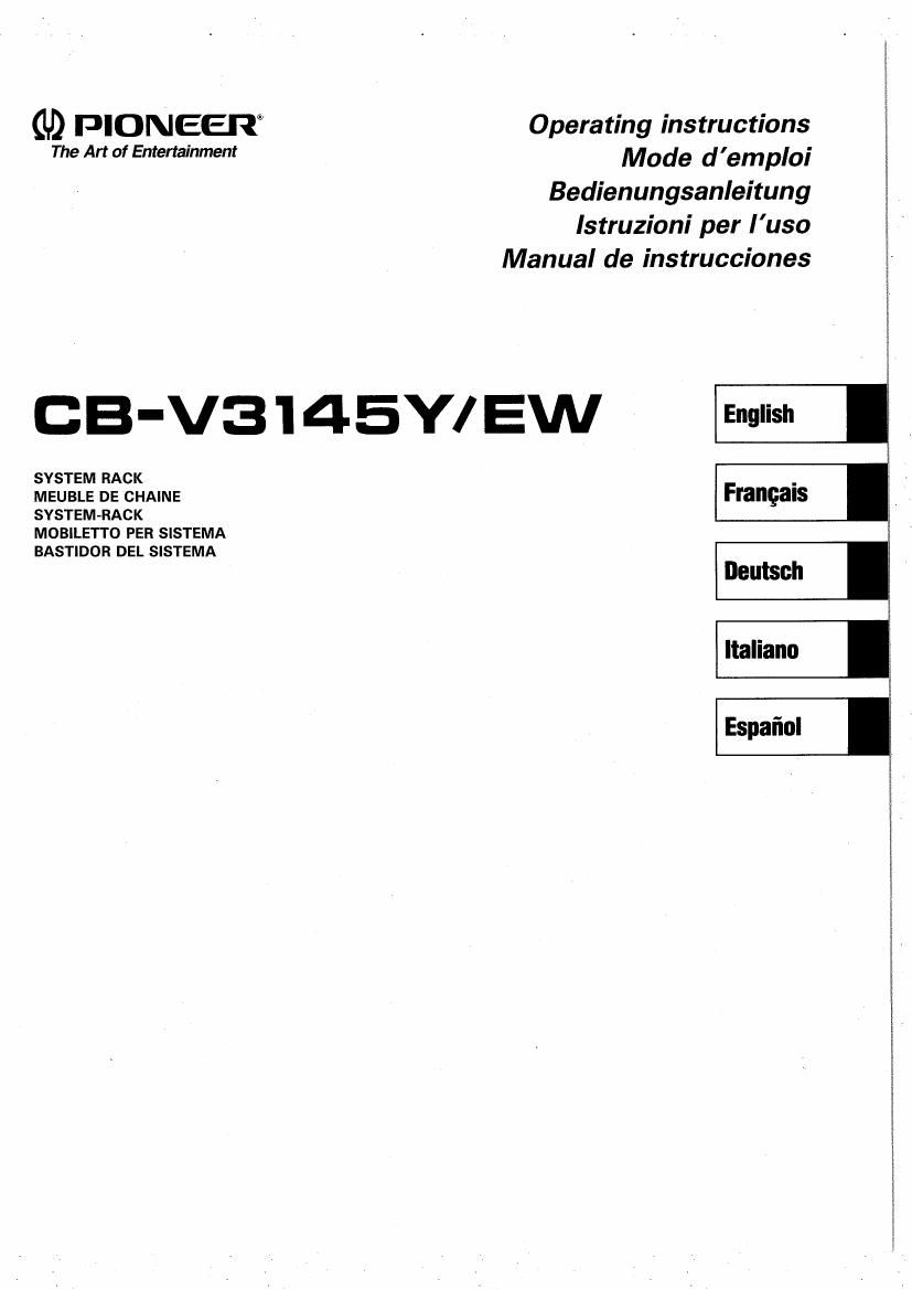 pioneer cbv 3145 y owners manual