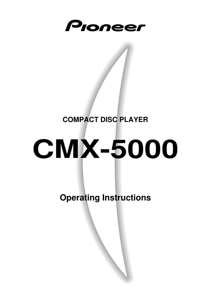 pioneer cmx 5000 owners manual