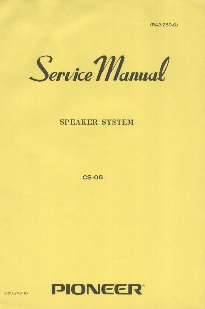 pioneer cs 06 schematic