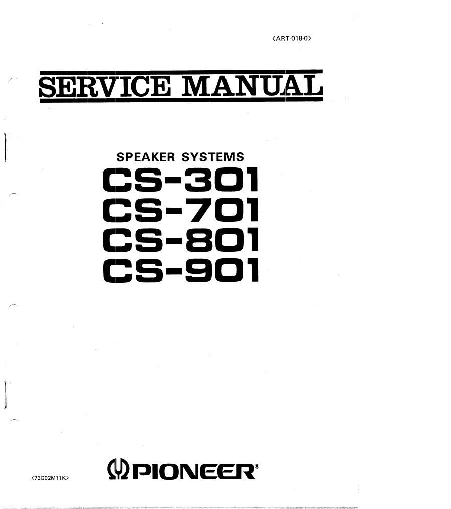 pioneer cs 301 service manual