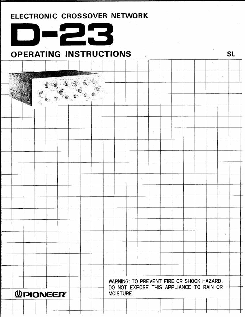 pioneer d 23 owners manual