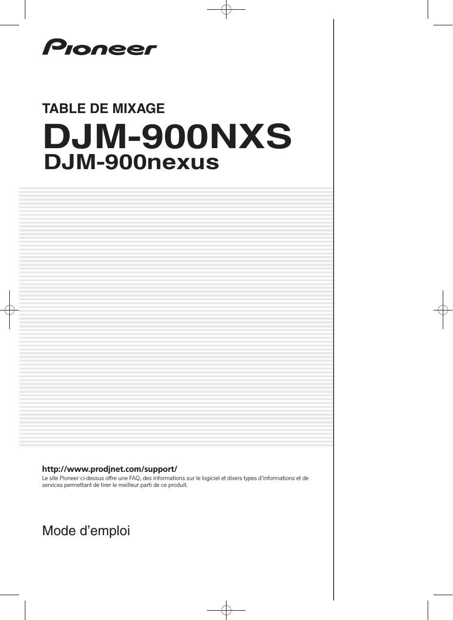 Pioneer DJM 900NXS Owners Manual