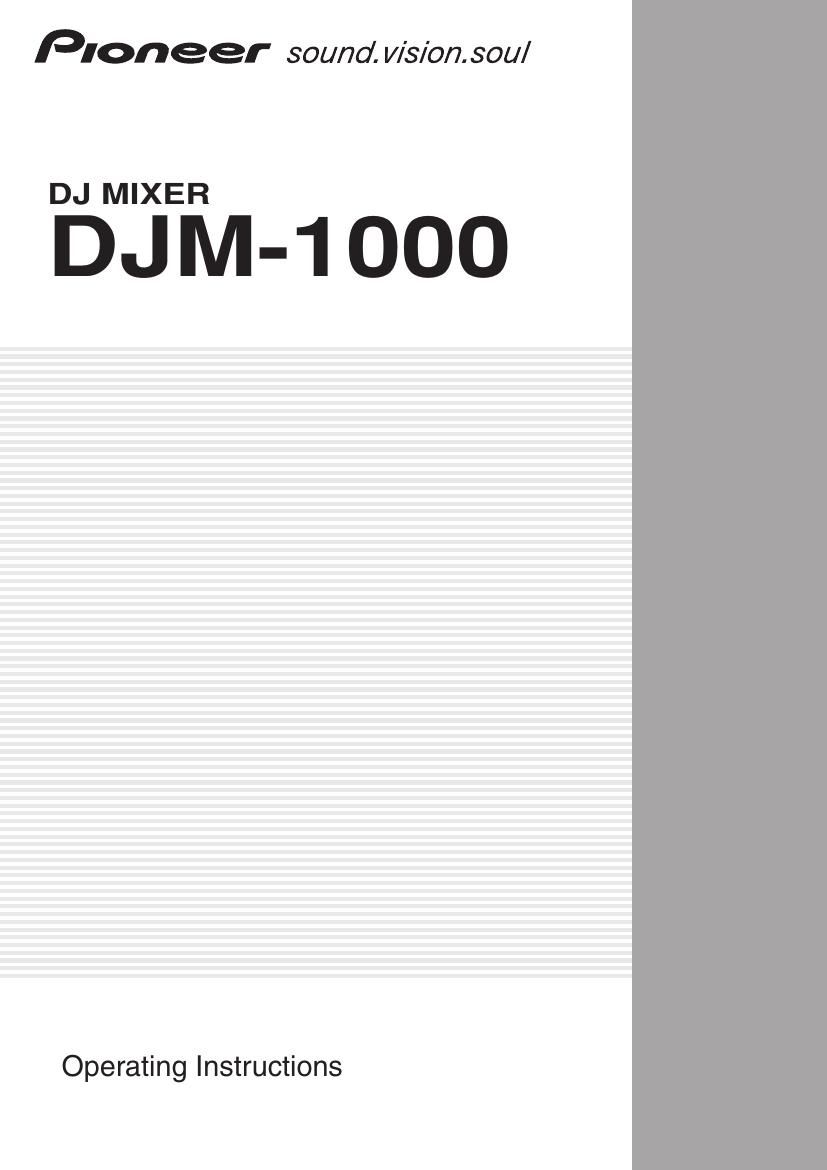 pioneer djm 1000 owners manual