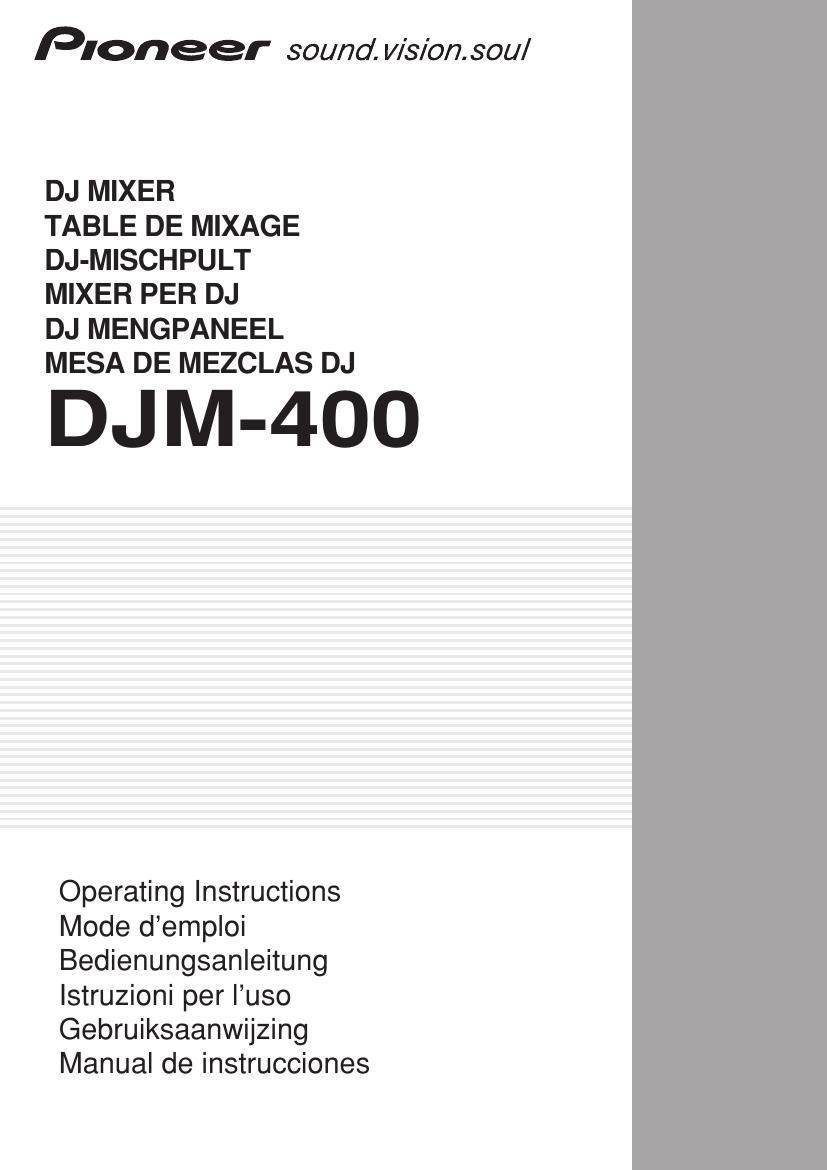 pioneer djm 400 owners manual