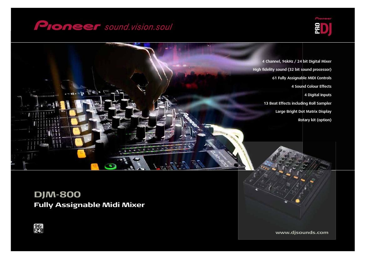 pioneer djm 800 brochure