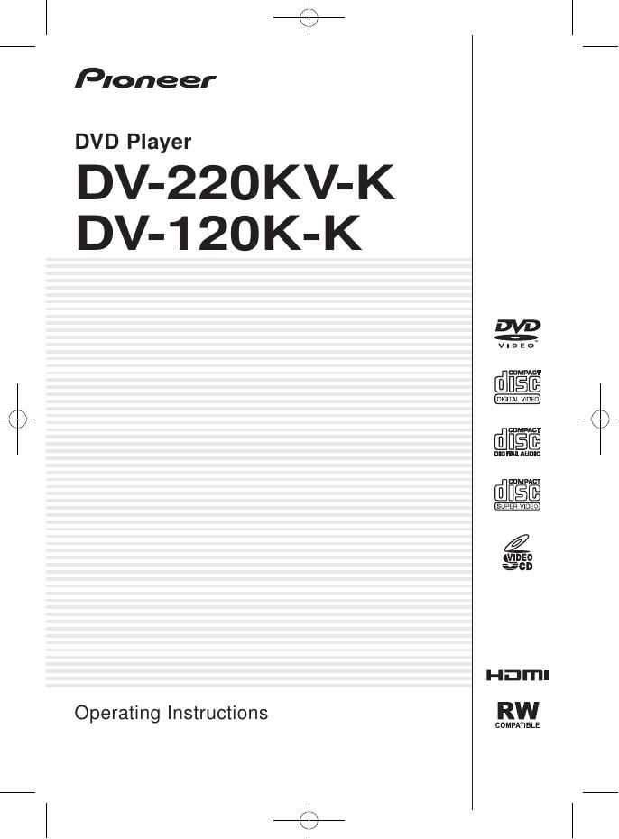 Pioneer DV 120K Owners Manual