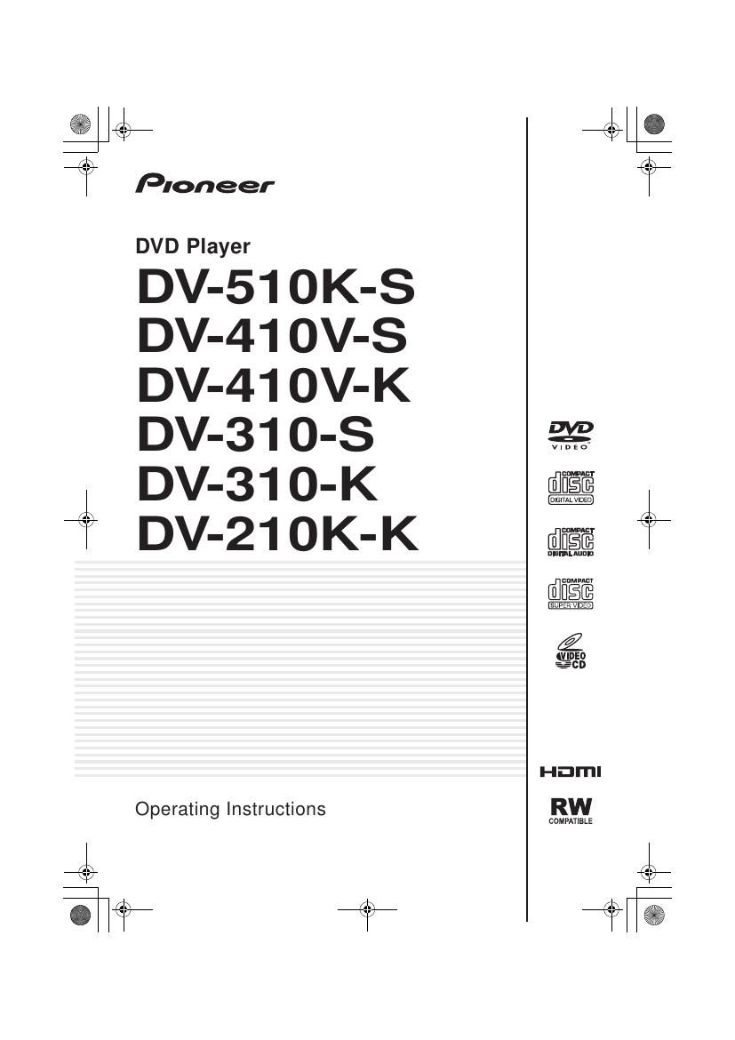 Pioneer DV 210K K Owners Manual
