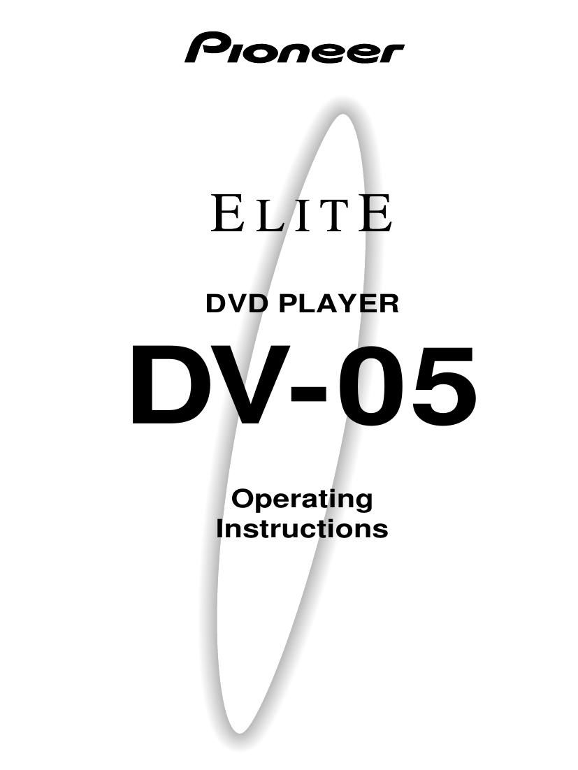 pioneer dv 05 owners manual