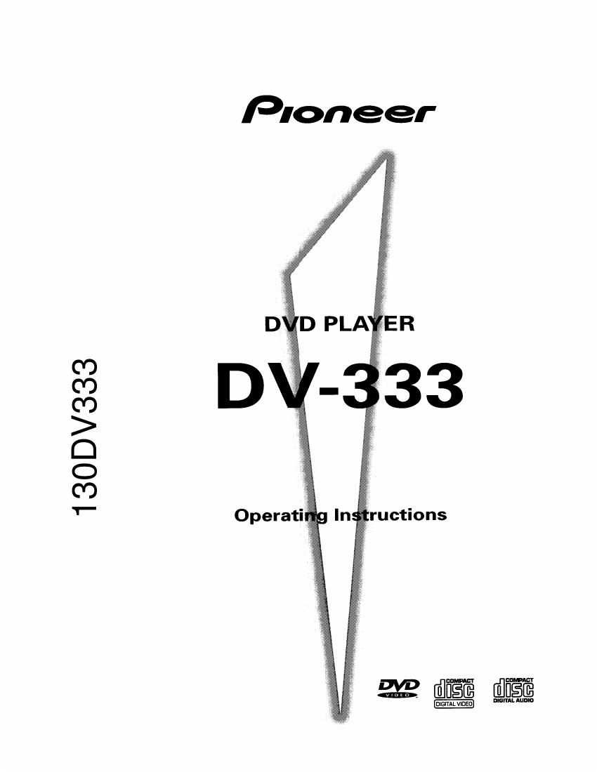 pioneer dv 333 owners manual
