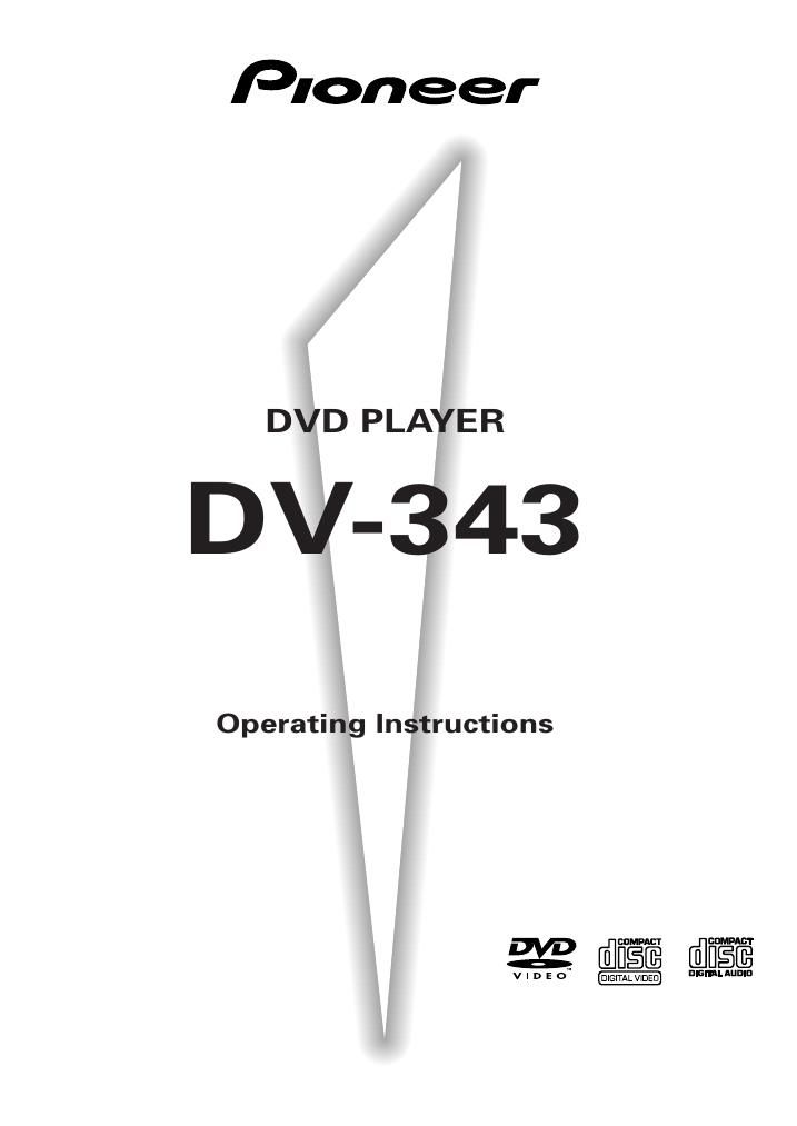 pioneer dv 343 owners manual