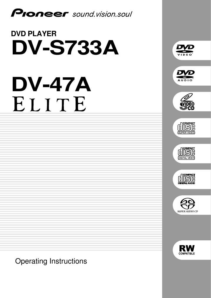 pioneer dv 47 a owners manual