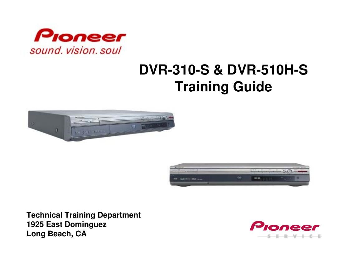 pioneer dvr 310 s service manual