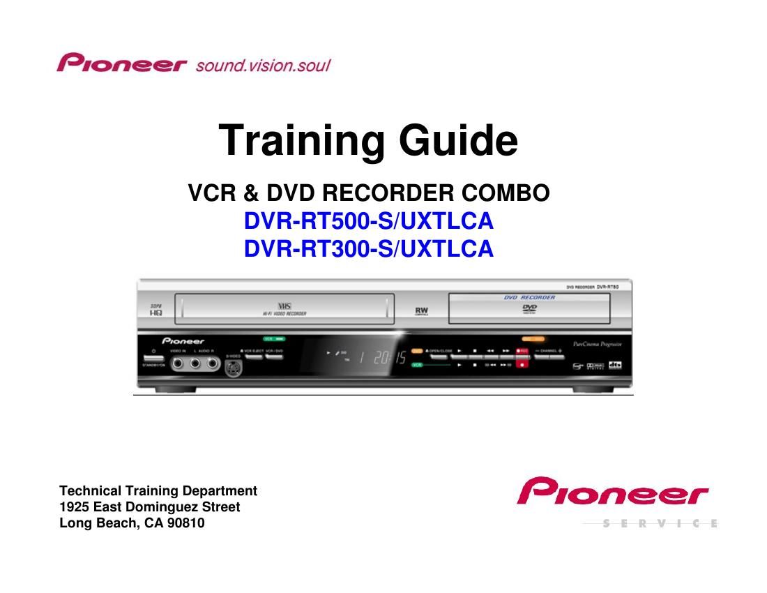 pioneer dvrrt 300 s service manual