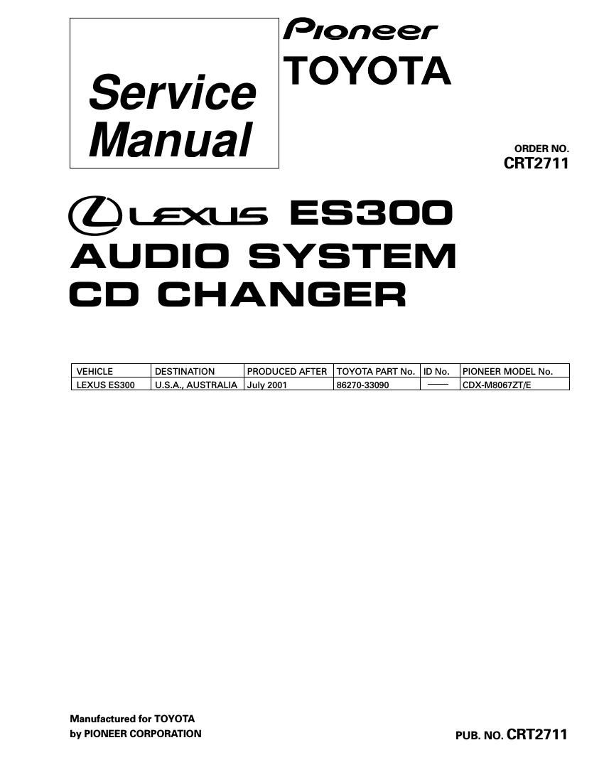 pioneer es 300 service manual